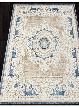 Ковер O1701 - 630 CREAM / BLUE - Прямоугольник - коллекция ANTEP 2,4x3,4 м