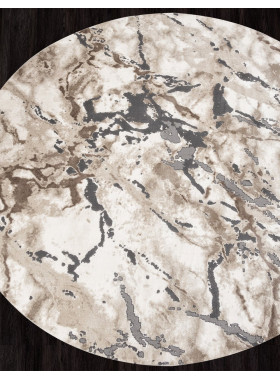 Ковер 03819A - GREY / BROWN - Круг - коллекция ARMINA 2,4x2,4 м