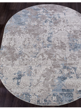 Ковер 03851A - BLUE / BLUE - Овал - коллекция ARMINA 3x4 м