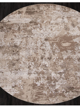 Ковер 03851B - BROWN / BROWN - Круг - коллекция ARMINA 2,4x2,4 м