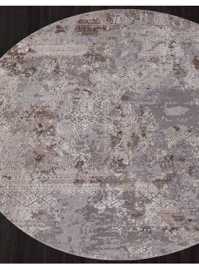 Ковер 03851C - GREY / BROWN - Круг - коллекция ARMINA 2,4x2,4 м
