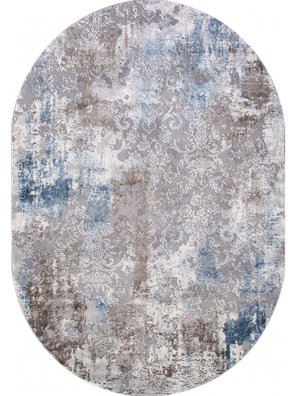 Ковер 03853A - BLUE / BLUE - Овал - коллекция ARMINA