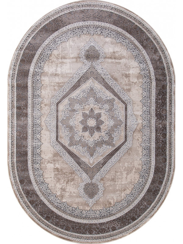 Ковер 04037C - GREY / BROWN - Овал - коллекция ARMINA
