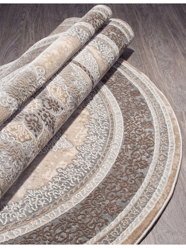 Ковер 04037C - GREY / BROWN - Овал - коллекция ARMINA