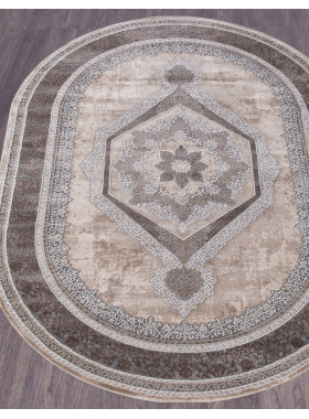 Ковер 04037C - GREY / BROWN - Овал - коллекция ARMINA 3x4 м