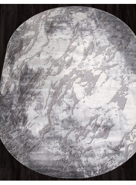 Ковер 04075G - GREY / GREY - Овал - коллекция ARMINA 0,8x1,5 м