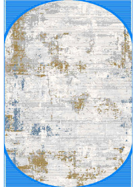 Ковер GA012N - GREY / MULTI - Овал - коллекция ARMINA 0,8x1,5 м