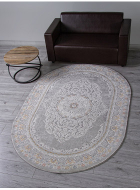 Ковер GA014N - GREY / MULTI - Овал - коллекция ARMINA 0,8x1,5 м