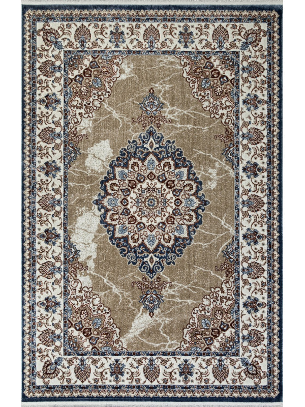 Ковер 00633A - D.BLUE FDY / BEIGE FDY - Прямоугольник - коллекция ASADU