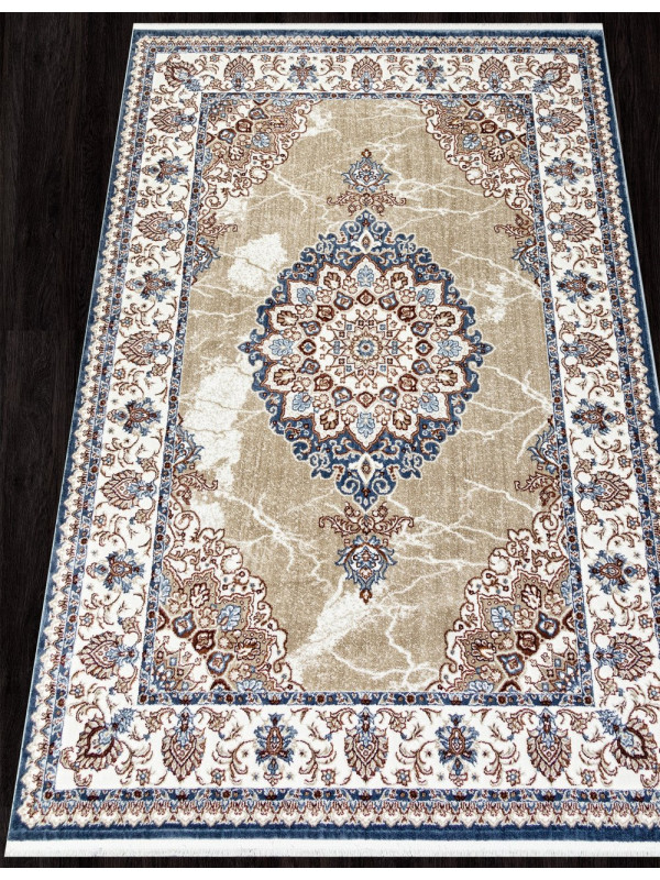 Ковер 00633A - D.BLUE FDY / BEIGE FDY - Прямоугольник - коллекция ASADU