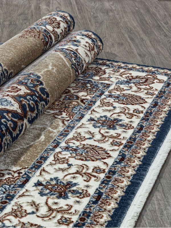 Ковер 00633A - D.BLUE FDY / BEIGE FDY - Прямоугольник - коллекция ASADU