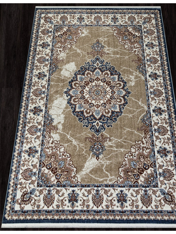 Ковер 00633A - D.BLUE FDY / BEIGE FDY - Прямоугольник - коллекция ASADU