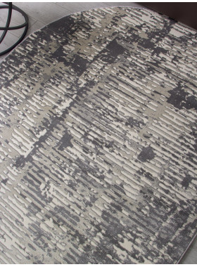 Ковер D999 - CREAM-GRAY - Овал - коллекция ATLANTIS 2x4 м
