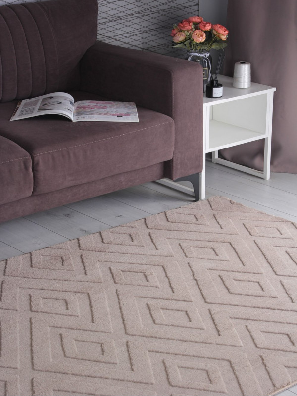 Ковер PX3005 - BEIGE - Прямоугольник - коллекция AURA