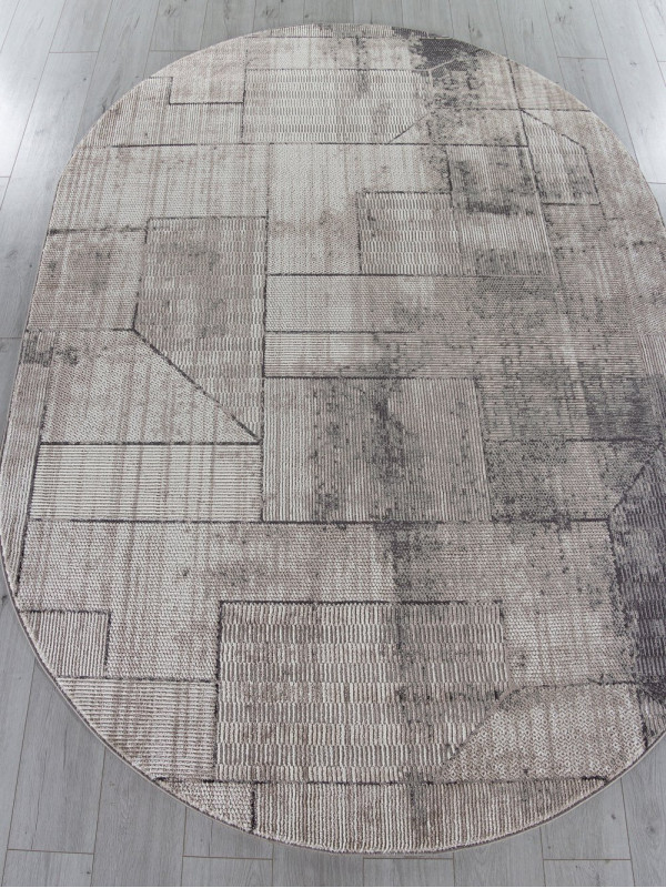 Ковер O2131 - 995 GREY / GREY - Овал - коллекция BRAND