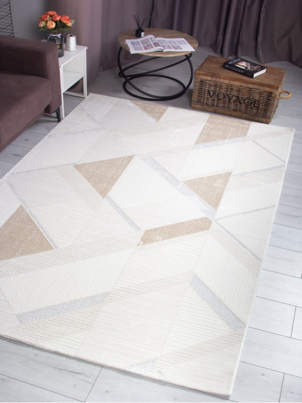 Ковер 20802A - L.BEIGE / WHITE - Прямоугольник - коллекция DALIDA