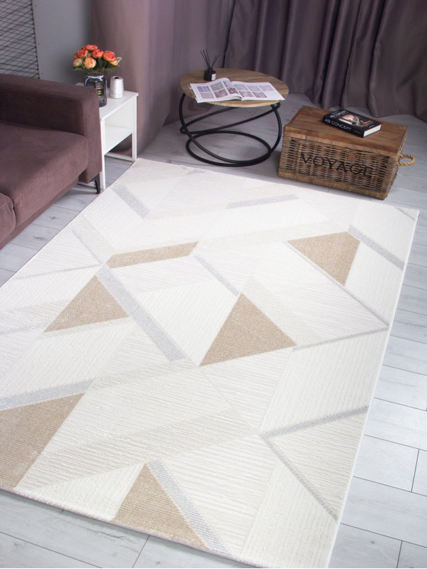 Ковер 20802A - L.BEIGE / WHITE - Прямоугольник - коллекция DALIDA
