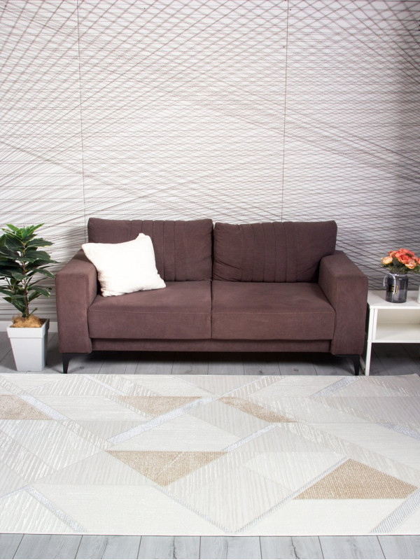 Ковер 20802A - L.BEIGE / WHITE - Прямоугольник - коллекция DALIDA