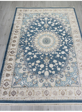 Ковер A050B - D.BLUE / CREAM - Прямоугольник - коллекция DELINA 3x5 м