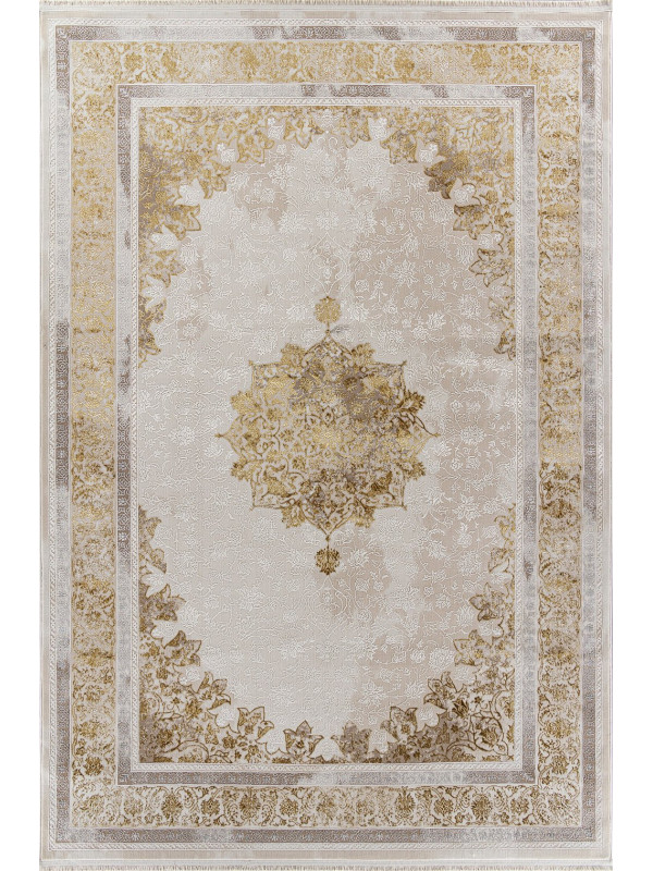 Ковер A064A - CREAM / GOLD FDY - Прямоугольник - коллекция DELINA