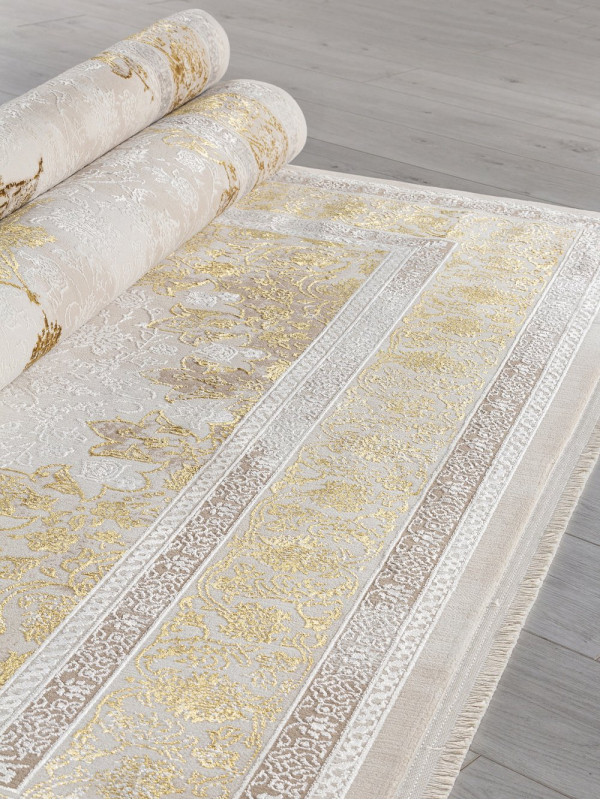 Ковер A064A - CREAM / GOLD FDY - Прямоугольник - коллекция DELINA