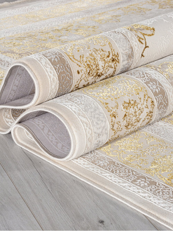 Ковер A064A - CREAM / GOLD FDY - Прямоугольник - коллекция DELINA