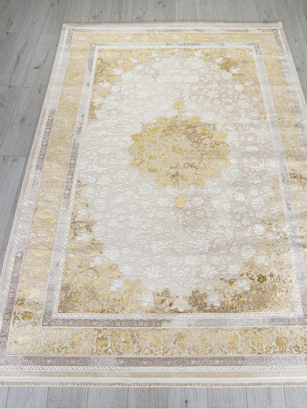 Ковер A064A - CREAM / GOLD FDY - Прямоугольник - коллекция DELINA