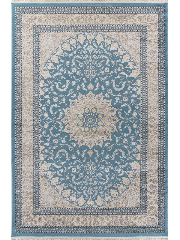 Ковер M108A - BLUE / CREAM - Прямоугольник - коллекция DELINA