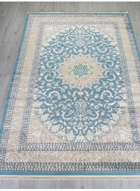 Ковер M108A - BLUE / CREAM - Прямоугольник - коллекция DELINA 3x5 м