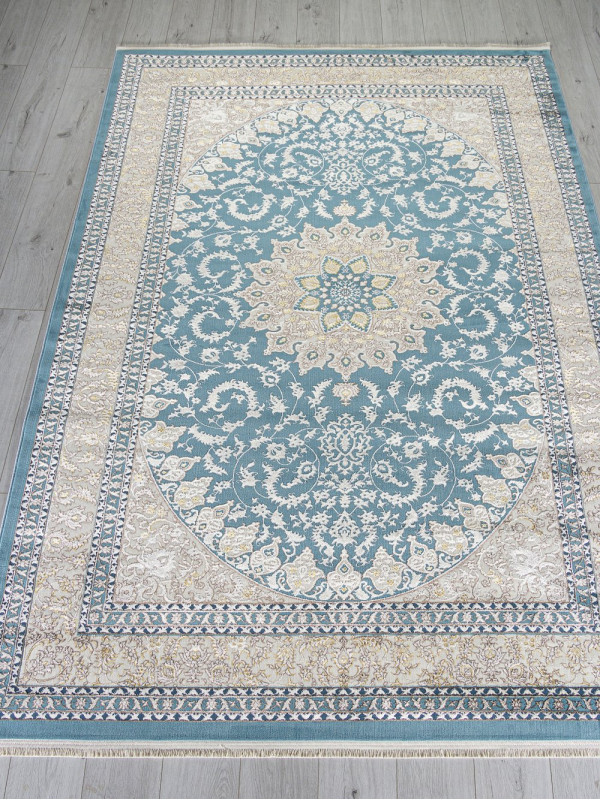 Ковер M108A - BLUE / CREAM - Прямоугольник - коллекция DELINA
