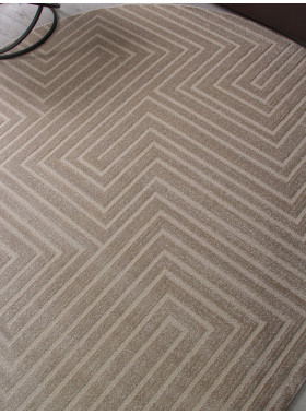 Ковер F412 - LIGHT BEIGE - Овал - коллекция DIOS 2x2,9 м