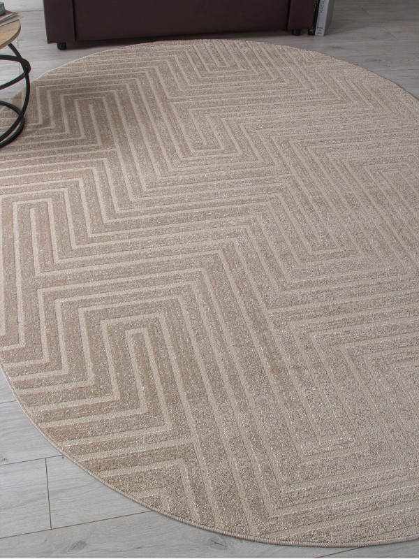Ковер F412 - LIGHT BEIGE - Овал - коллекция DIOS