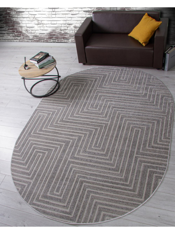 Ковер F412 - LIGHT GRAY - Овал - коллекция DIOS