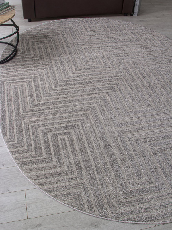 Ковер F412 - LIGHT GRAY - Овал - коллекция DIOS