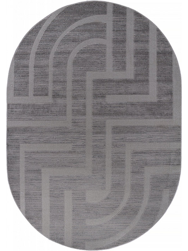 Ковер F439 - LIGHT GRAY - Овал - коллекция DIOS
