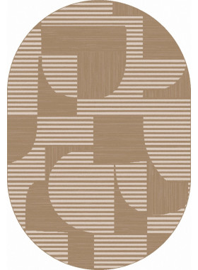 Ковер F440 - LIGHT BEIGE - Овал - коллекция DIOS 0,8x1,5 м