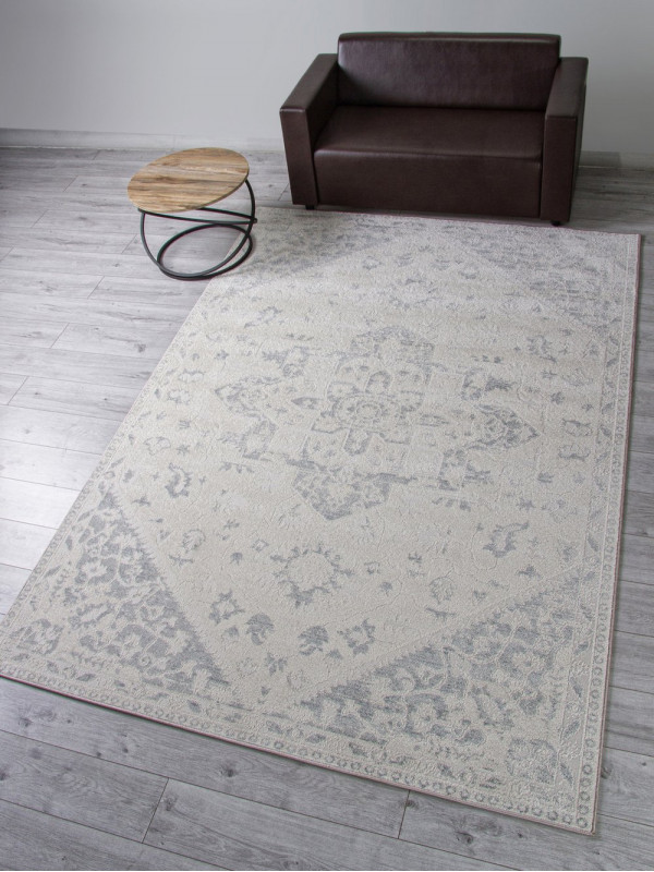 Ковер F530 - CREAM-BLUE - Прямоугольник - коллекция DONA
