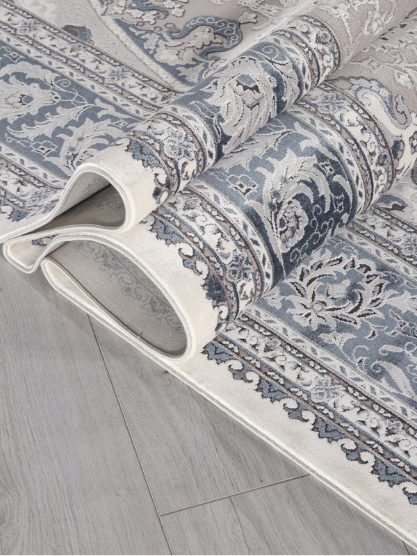 Ковер 00268 - GREY / BLUE - Прямоугольник - коллекция DUBAI