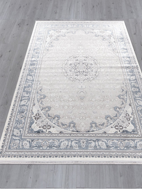 Ковер 00268 - GREY / BLUE - Прямоугольник - коллекция DUBAI