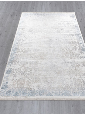 Ковер L252A - CREAM SHRINK / BLUE FDY - Прямоугольник - коллекция EFSAN 2,4x4 м
