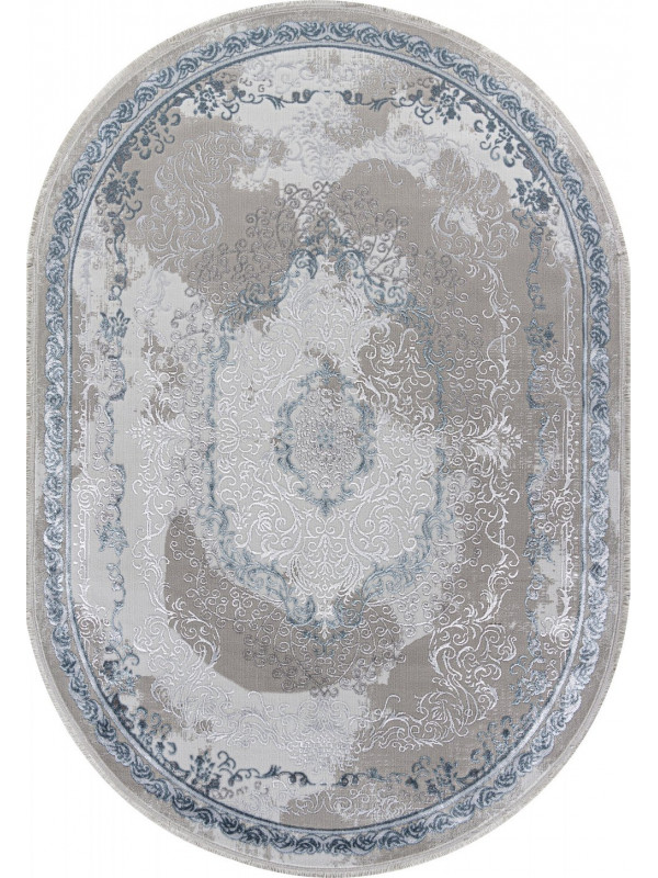 Ковер L278A - CREAM SHRINK / BLUE FDY - Овал - коллекция EFSAN