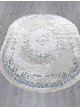Ковер L278A - CREAM SHRINK / BLUE FDY - Овал - коллекция EFSAN 2,4x3,4 м