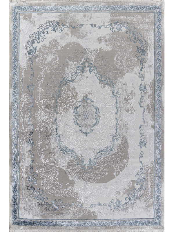 Ковер L278A - CREAM SHRINK / BLUE FDY - Прямоугольник - коллекция EFSAN