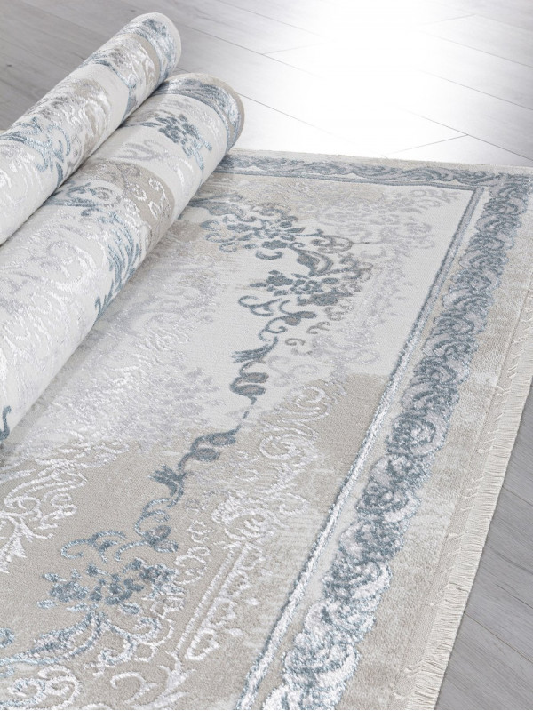 Ковер L278A - CREAM SHRINK / BLUE FDY - Прямоугольник - коллекция EFSAN