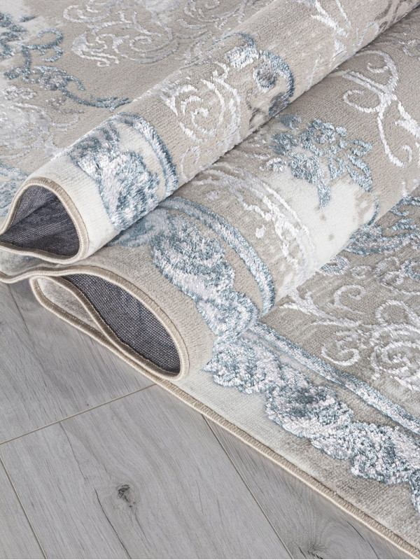 Ковер L278A - CREAM SHRINK / BLUE FDY - Прямоугольник - коллекция EFSAN