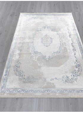 Ковер L278A - CREAM SHRINK / BLUE FDY - Прямоугольник - коллекция EFSAN 2,4x4 м