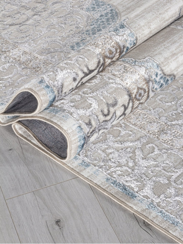 Ковер L279A - CREAM SHRINK / BLUE FDY - Прямоугольник - коллекция EFSAN