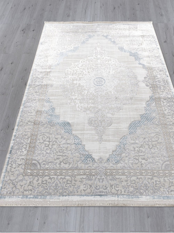 Ковер L279A - CREAM SHRINK / BLUE FDY - Прямоугольник - коллекция EFSAN