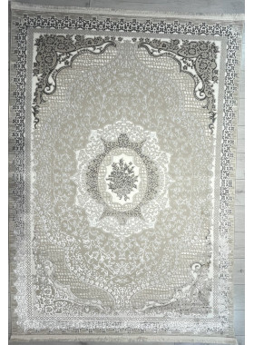 Ковер Q010A - CREAM SHRINK / GREY FDY - Прямоугольник - коллекция EFSAN 2x4 м