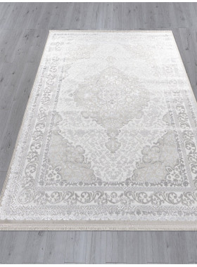Ковер Q011A - BEIGE SHRINK / GREY FDY - Прямоугольник - коллекция EFSAN 2x4 м
